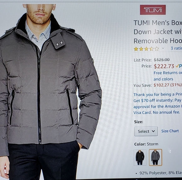 Tumi Jackets & Coats Tumi Mens Box Quilted Down Jacket Poshmark